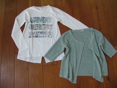 Ungetragen: Langarmshirt und elegante Strickjacke von iDO, Gr. 152
