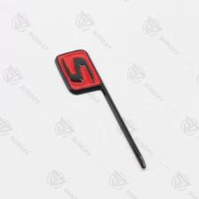 For 2019 AMG S Letter Trunk Emblem Glossy Red Black Badge for C63S GTS GT63S