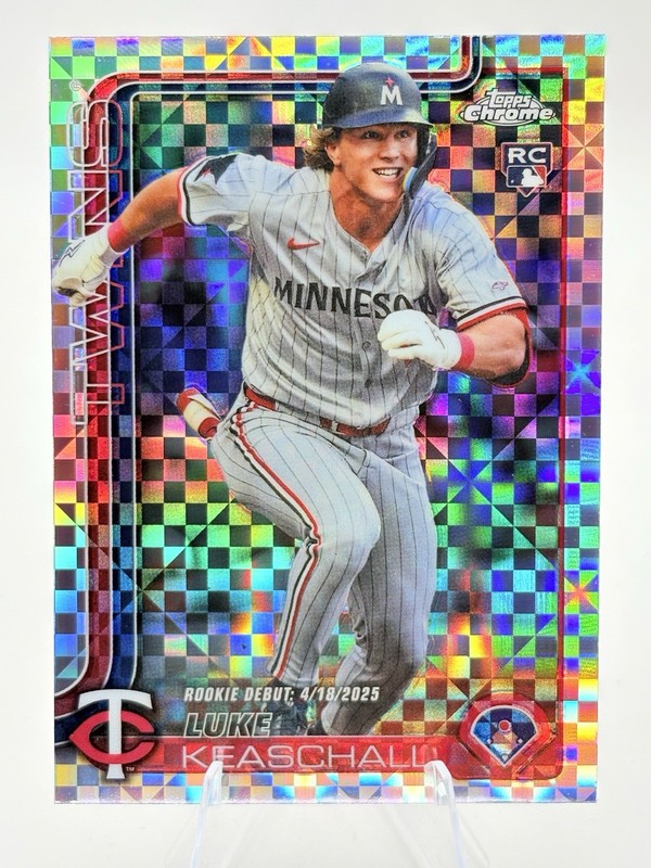 2025 Topps Chrome Update Series - Rookie Debut Luke Keaschall #USC134 X-Fractor