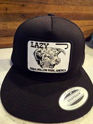 Lazy J Ranch Wear Black Willow Cattle Headquarters Classic Trucker  Hat One Size