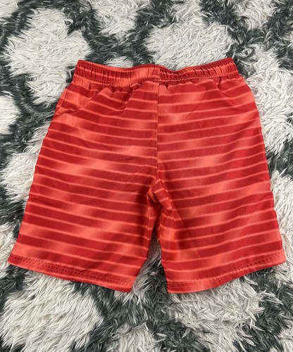 Nike Kids Boys Striped Orange Swim Trunks Size Medium - Picture 4 of 12