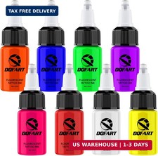 8 Color Fluorescent Tattoo Ink Set 20ml UV Body Art Festival Neon Pigment