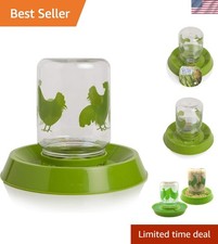 64oz Multi-Function Feeder and Waterer for Chickens - Clear Plastic Design
