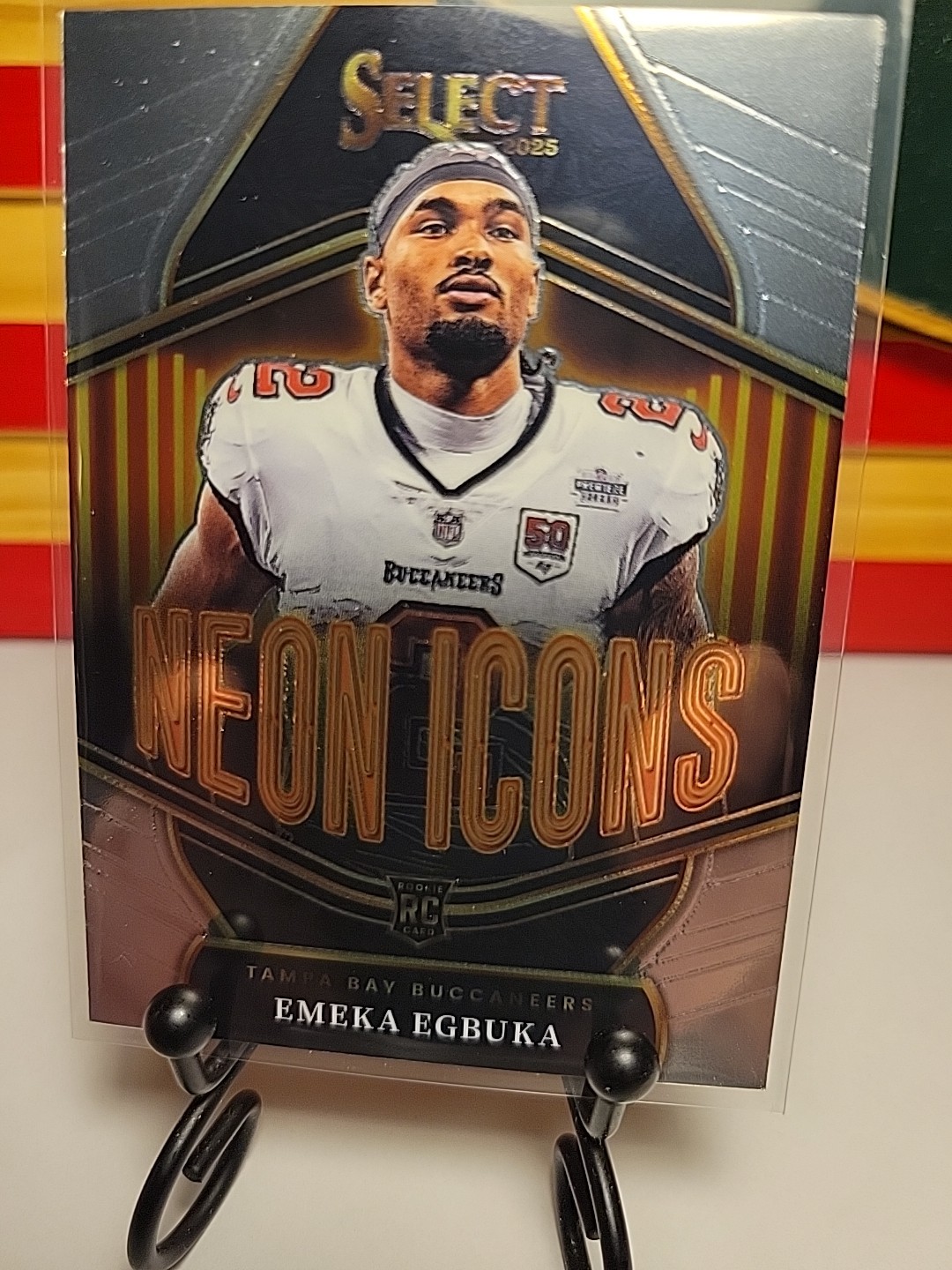 2025 Panini Select Neon Icons #24 Emeka Egbuka Rookie Tampa Bay Buccaneers