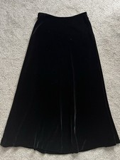 Vintage Lauren Ralph Lauren Black Velvet Skirt 8 