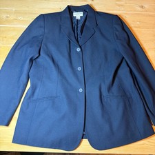 Pendleton Navy Blue Wool Blend 3-Button Blazer Jacket Womens Size 16 RN 29685