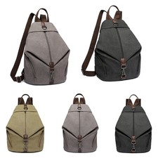 Damen Canvas Rucksäcke Schultertasche Casual Schultasche Handtasche Mittel