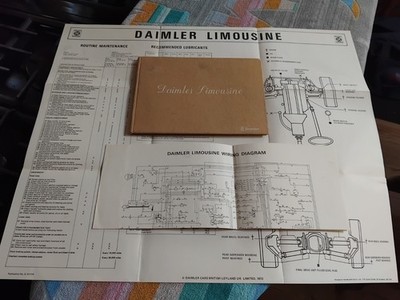 Daimler DS420 Limousine 1974 Original Factory Owners Manual & Charts Handbook