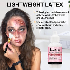 Spirit Gum Adhesive and Remover Kit with Bonus Liquid Latex - 15Ml Profession...