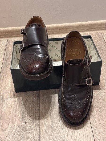 Men Doucal's Heels Brown Leather 41.5