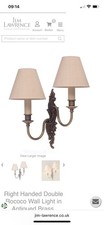 Right Handed Double Rococò Wall Light By Jim Lawrence