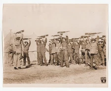 68th Coast Artillery Camp Edwards Cape Cod MA Cadets with Guns Large Press Photo