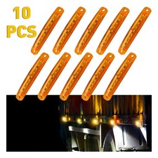 10X Amber LED Marker Side Lights Bullet Clearance Light Truck Trailer Wateproof