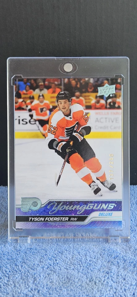 2023-24 Upper Deck Series 1 Tyson Forester Young Guns Deluxe /250 #225 Rookie - Image 2 of 4