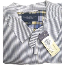 Daniel Cremieux Navy Blue & White Pin Strip Lightweight Men's Size L Jacket NWT