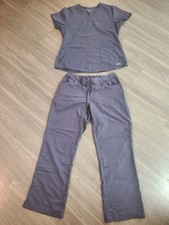  LOT OF 10 TOPS/5 BOTTOMS Grey's Anotomy Women's Large Scrubs Gray Nurse