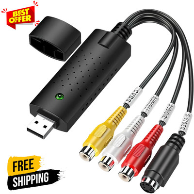 USB Video Capture Card Easy Cap VHS Videorecorder Mini DV Hi8 DVD zu Digital Konverter