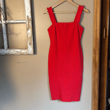 Lulus bodycon red midi tank dress women’s size small romantic date night feminin