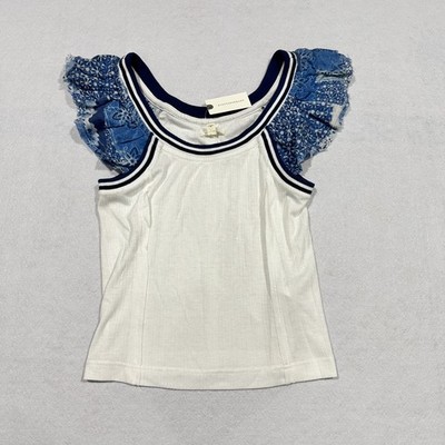NWT ANTHROPOLOGIE NWT Pilcro Flutter-Sleeve Sport Fitted Tank Top Small