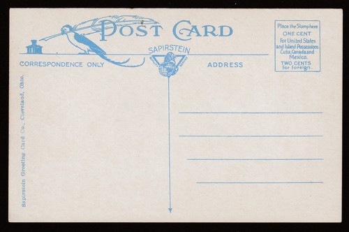Scarce "Many Planes over Cleveland Indians Municipal Stadium" Pre-Linen Postcard - Picture 2 of 2