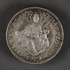 1929 Hungary Silver 2 Pengo