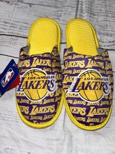 Los Angeles Lakers FOCO Men’s Logo Scuff Slippers Size Large 11-12 NWT
