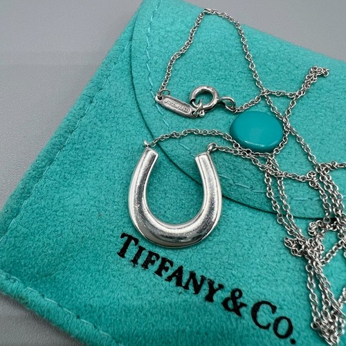 Tiffany&Co AG 925 Silver 1837 Lucky Horseshoe Necklace - Picture 2 of 23