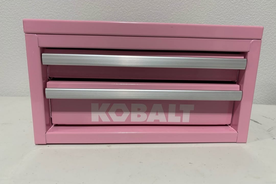 Kobalt Mini 2 Drawer Steel Tool Box - Pink