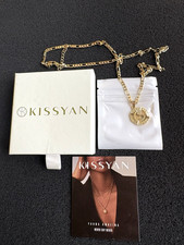 Initial Letter Pendant Necklace for Men Women, 14K Gold Plated Round Capital S