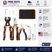 Glass Cutting Tool Kit 13 Piece 2-20mm Tile Nippers Running Pliers Stained Glass