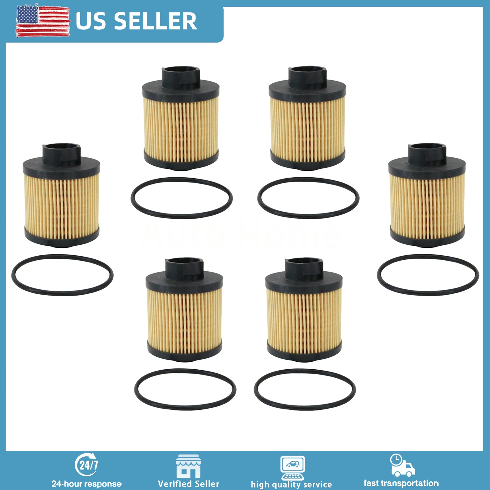 6Pcs Oil Filter Fits Lamborghini Gallardo 2004-2008 07L115561C USA