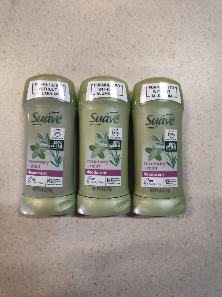 Suave Romero y Menta Desodorante Libre de Aluminio, Lote de 3 2.6 OZ Foto 2 de 4