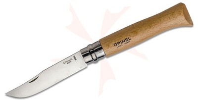 Opinel No. 12 Folding Knife 4.82'' Stainless Steel/Carbon Steel Beechwood Handle
