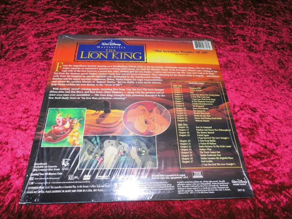 the lion king-walt disney home video ist eine laserdisc in englisch - Bild 2 von 2