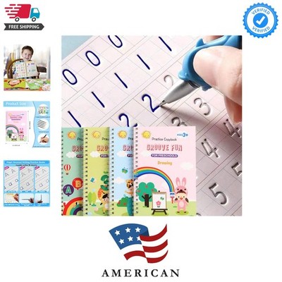 Colorful Reusable Handwriting Practice Books for Preschoolers aged 3-5 with Pen