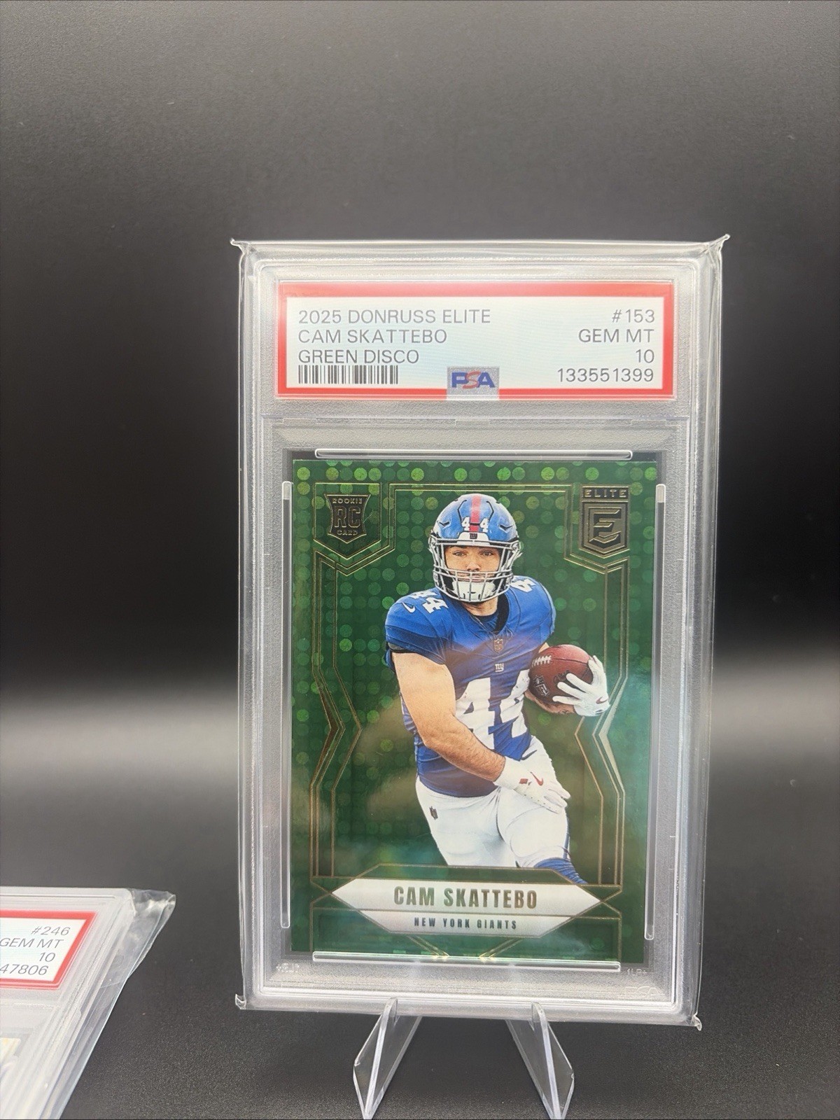 Cam Skattebo Panini Donruss Elite #153 Green Disco