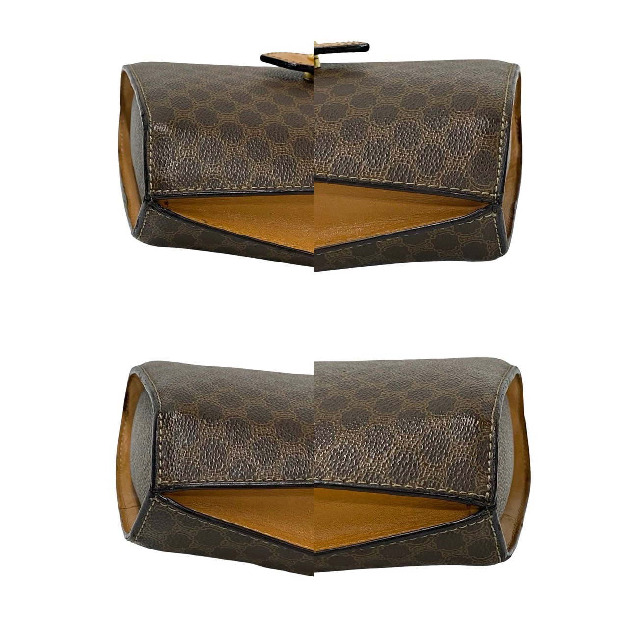 Celine Macadam Blason Triomphe Shoulder Bag With Dust Bag Leather Gold Hardware image 7