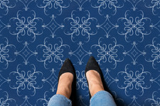 Kate Aurora Navy Pearl 12 x12 Peel N Stick Self Adhesive Vinyl Floor Tiles