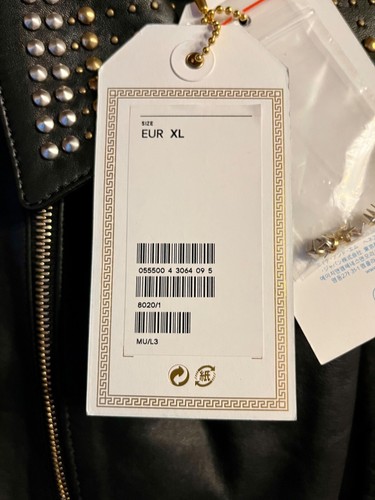 Versace x H&M Lederjacke Herren XL Nieten schwarz Neu und Dustbag Sold Out - Bild 7 von 12