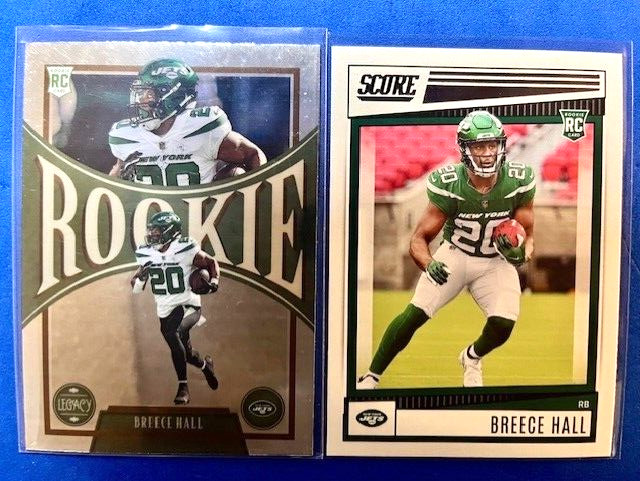 Breece Hall 2022 Panini Chronicles Legacy RC & 2022 Score RC - Jets