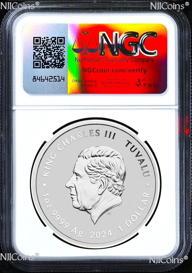 2024 SPONGEBOB SQUAREPANTS 25th ANNIVERSARY 1oz .9999 Silver $1 COIN NGC MS70 F - Image 2 of 2