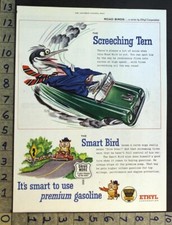1955 ETHYL GAS ENGINE ROAD BIRD SCREECH TERN SMART KEITH WARD ART AUTO AD 36156