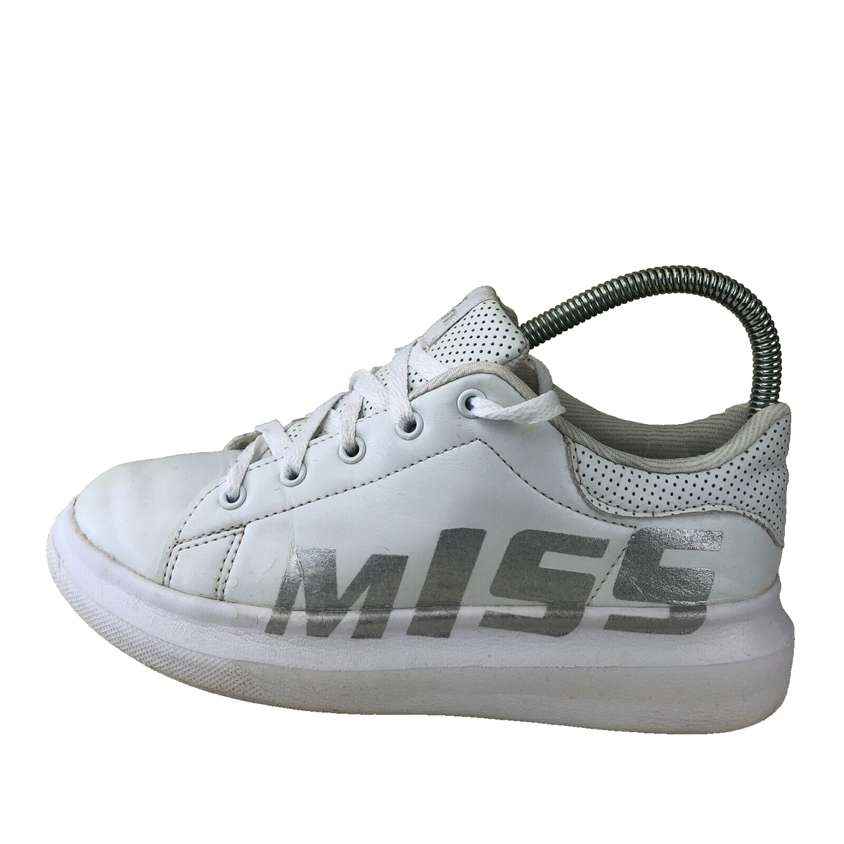 Miss Sixty White Leather Sport Sneaker Trainer Women UK Eur 35