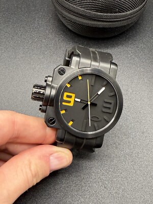 Oakley Gearbox Stealth Black w/Yellow Accents Watch | eBay