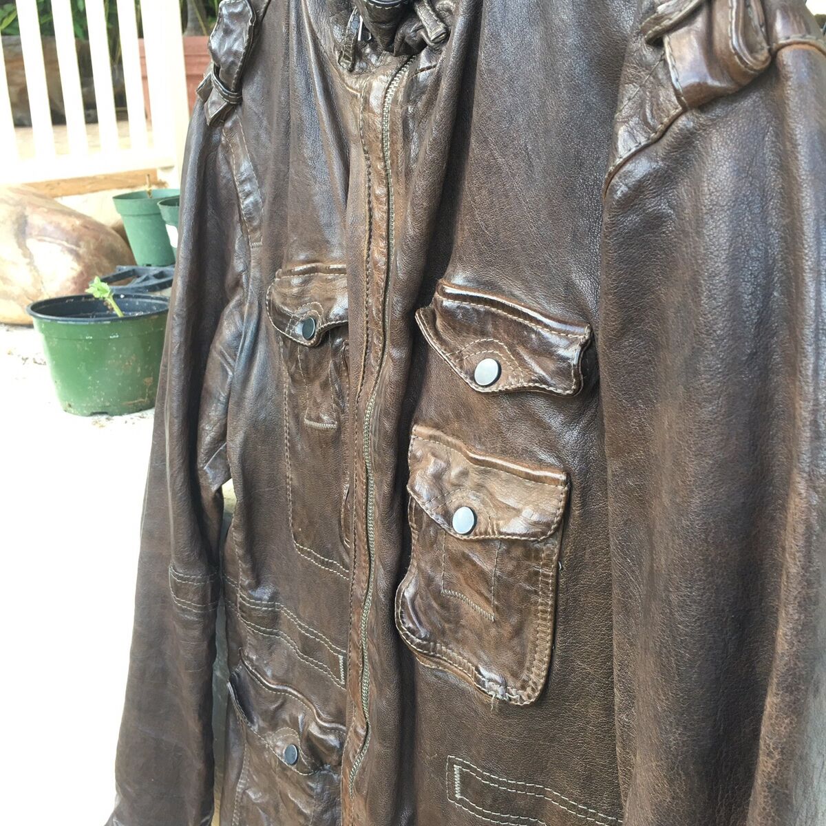 Neil Barrett Genuine Leather Jacket Brown size L | eBay Neil Barrett Genuine Leather Jacket Brown size L | eBay