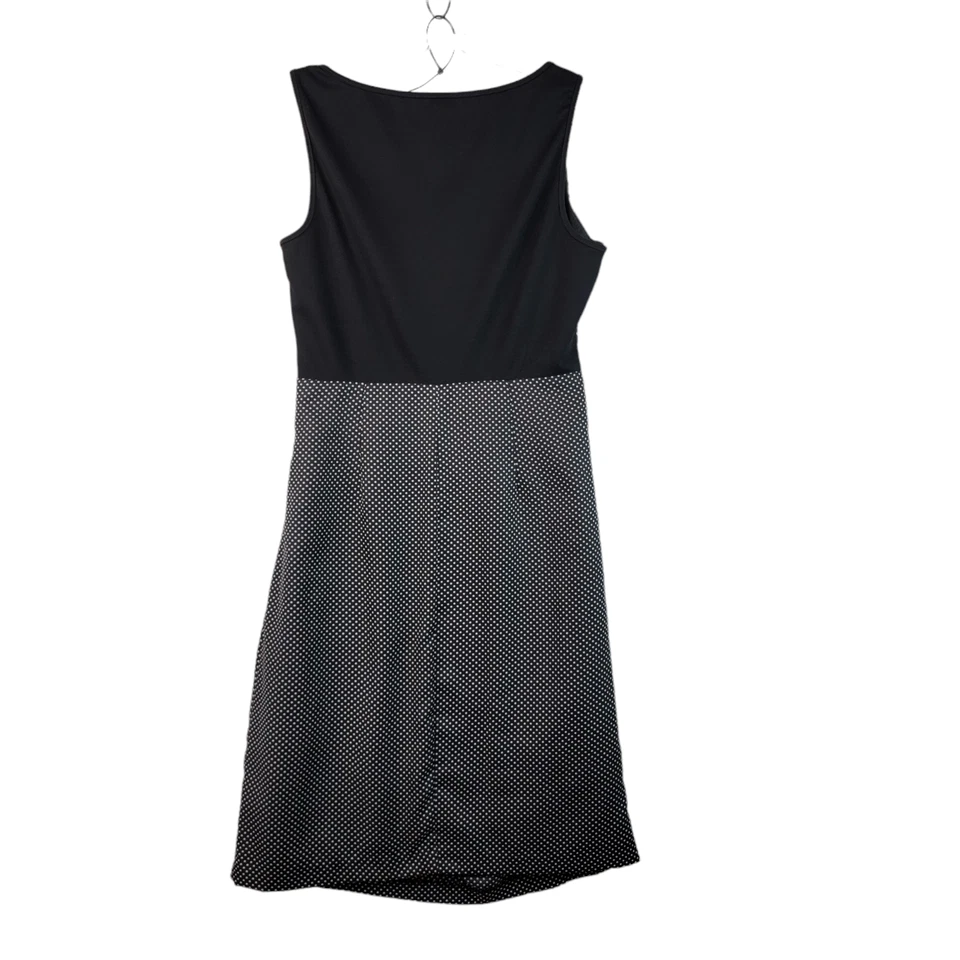 Vestido The Limited para mujer negro a lunares sin mangas cremallera lateral cuello barco talla 4 Foto 2 de 4