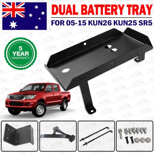 Dual Battery Tray Durable Fit Toyota Hilux 2005 2015 Diesel & Petrol