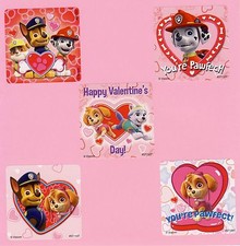 10 Paw Patrol Valentine's Day - Large Stickers - Skye, Chase, Rubble, Everest