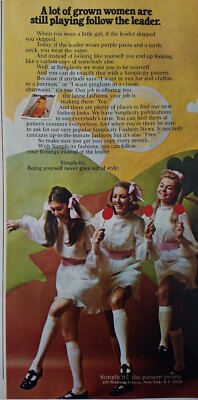 1970 simplicity patterns young girls dresses red suckers lollipops vintage ad