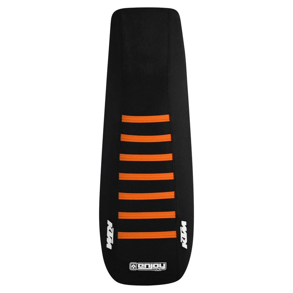 Cubierta de asiento KTM 350 400 620 EGS SC EXC 1994-1997 todas las costillas NEGRAS/NARANJA #432 LOGOTIPO Foto 3 de 4